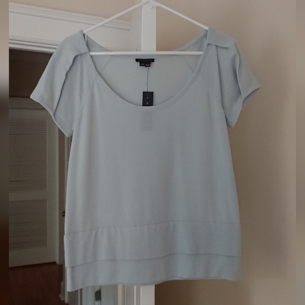 THEORY Merino wool T-shirt in Light blue size P/XS